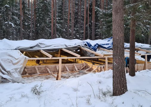 Подготовительные работы перед заливкой фундамента дома в Новоселках